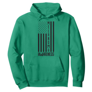 Melanoma Awareness USA Flag Hoodie Patriotic Cancer Warrior TS12 Irish Green Print Your Wear