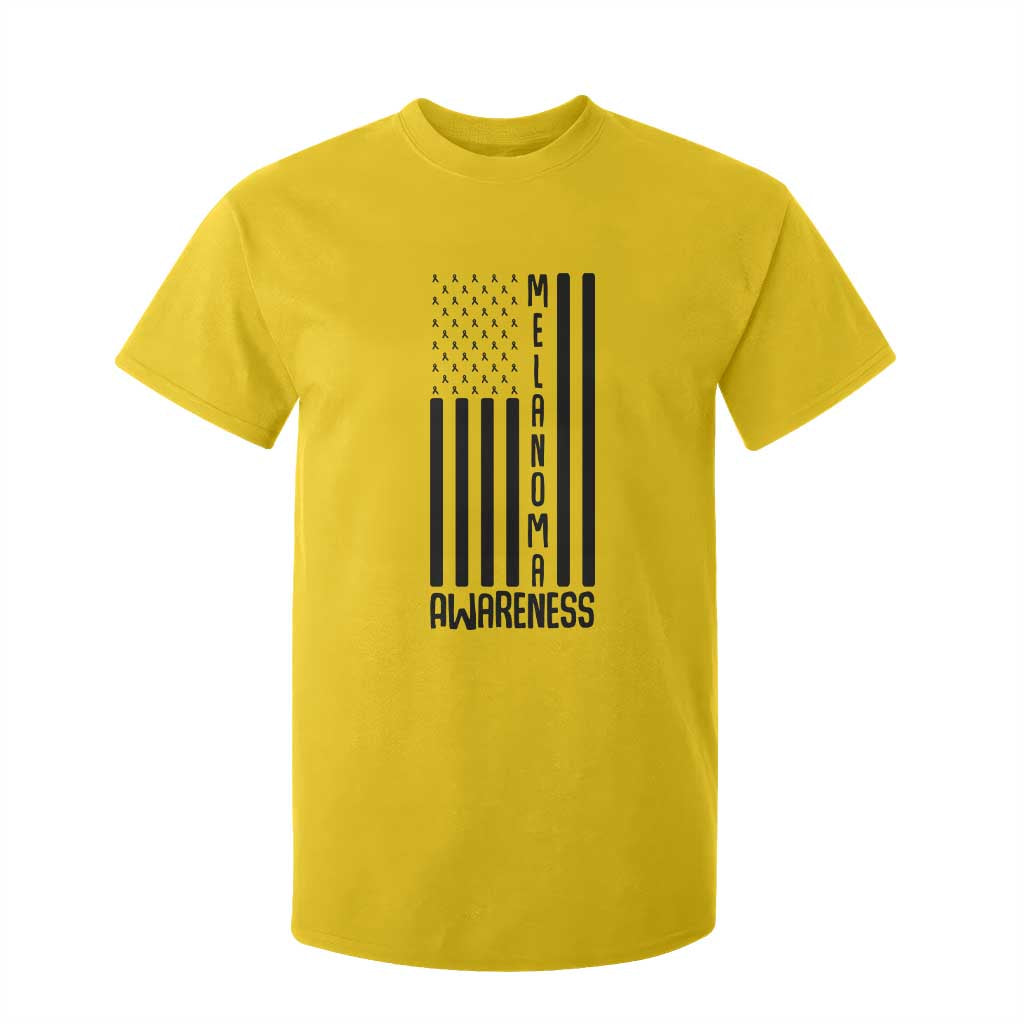 Melanoma Awareness USA Flag T Shirt For Kid Patriotic Cancer Warrior TS12 Daisy Print Your Wear