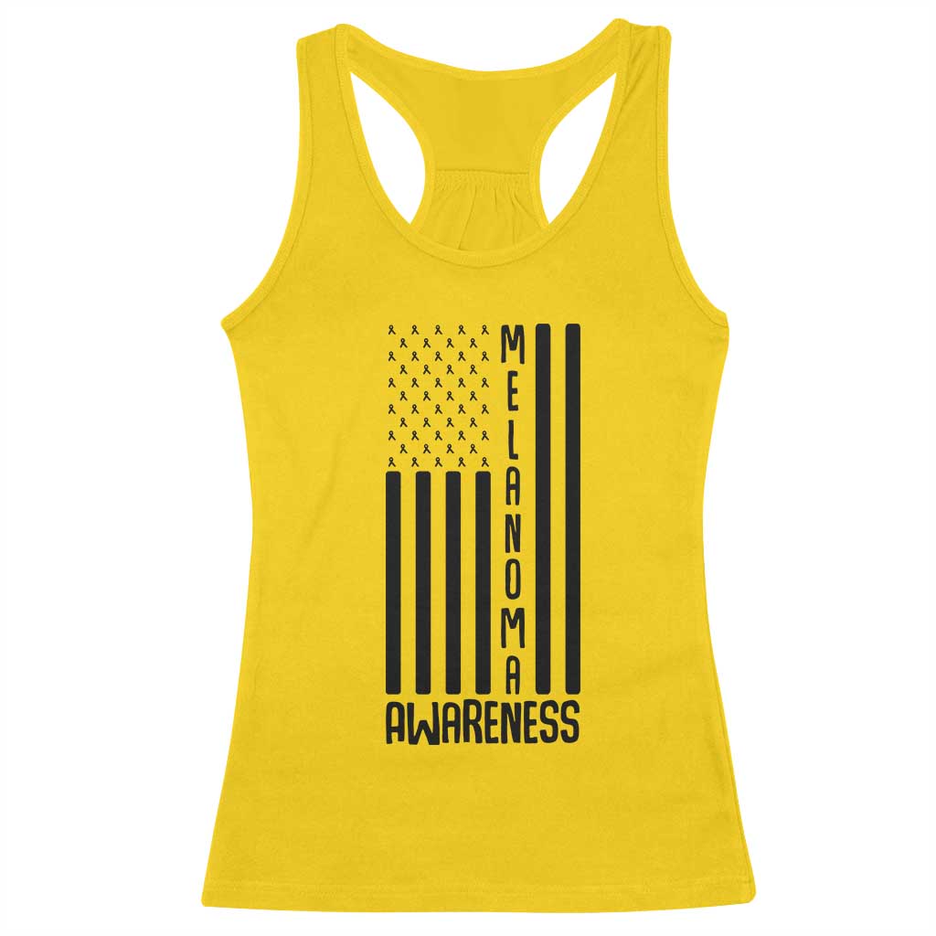 Melanoma Awareness USA Flag Racerback Tank Top Patriotic Cancer Warrior TS12 Daisy Print Your Wear