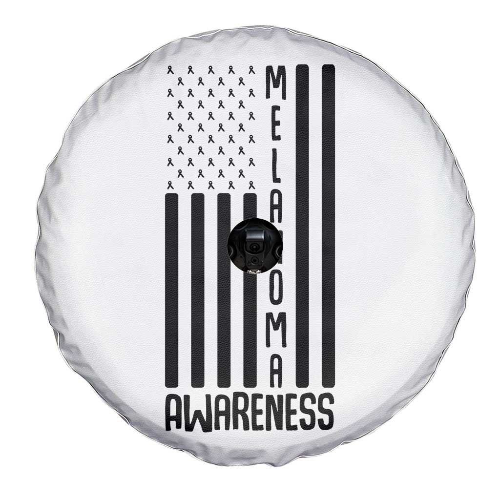 Melanoma Awareness USA Flag Spare Tire Cover Patriotic Cancer Warrior TS12 Print Your Wear