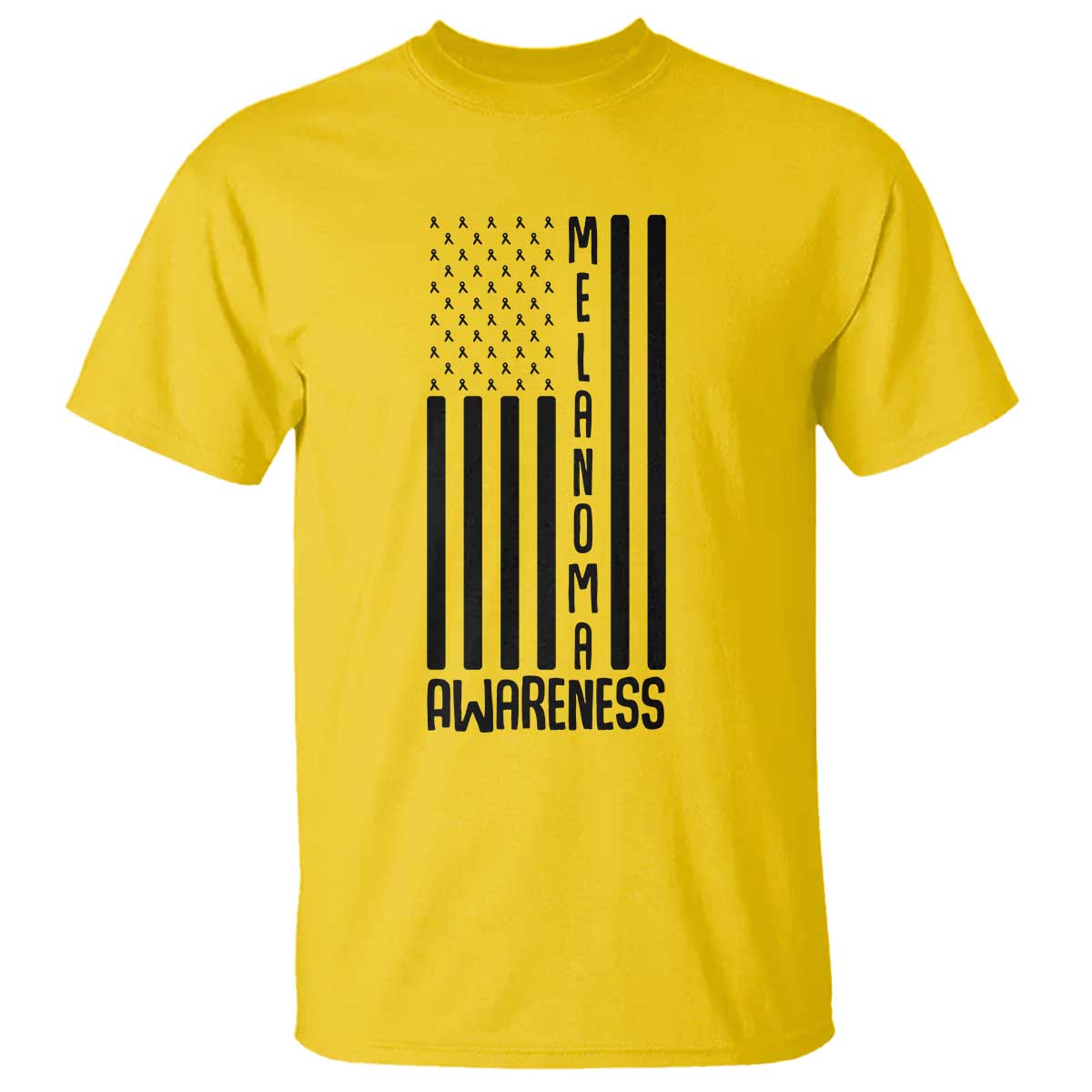 Melanoma Awareness USA Flag T Shirt Patriotic Cancer Warrior TS12 Daisy Print Your Wear
