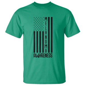Melanoma Awareness USA Flag T Shirt Patriotic Cancer Warrior TS12 Irish Green Print Your Wear