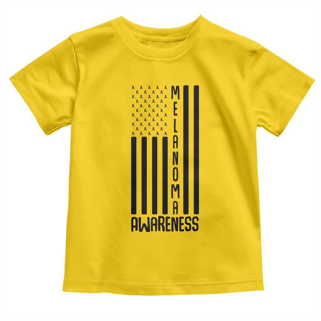 Melanoma Awareness USA Flag Toddler T Shirt Patriotic Cancer Warrior TS12 Daisy Print Your Wear