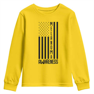 Melanoma Awareness USA Flag Youth Sweatshirt Patriotic Cancer Warrior TS12 Daisy Print Your Wear