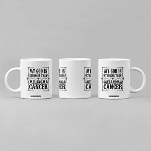 My God Is Stronger Than Melanoma Coffee Mug Religious Cancer Support TS12 Print Your Wear