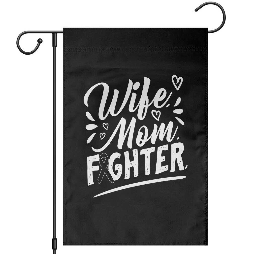Wife Mom Melanoma Fighter Garden Flag Family Support Strong And Fearless TS12 Black Print Your Wear