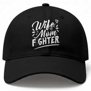 Wife Mom Melanoma Fighter Baseball Cap Family Support Strong And Fearless TS12 Print Your Wear
