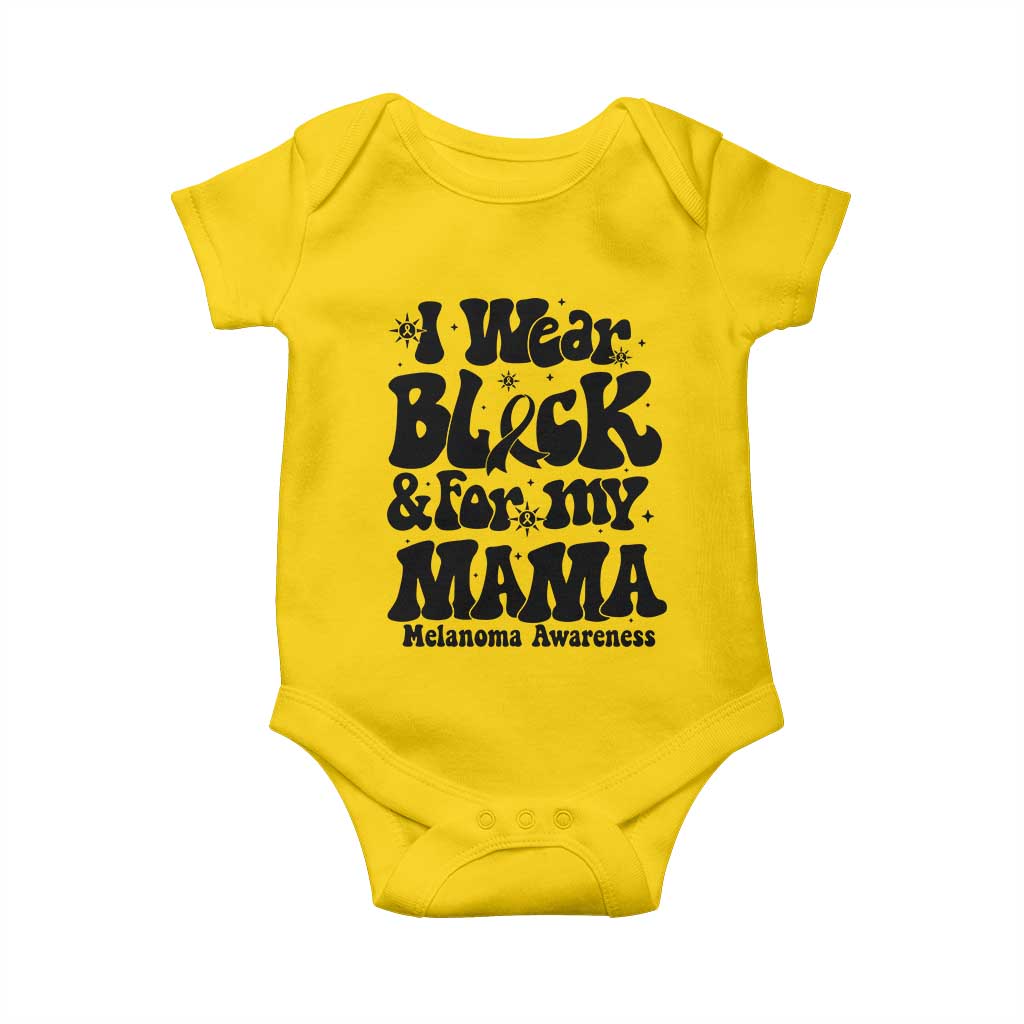 Melanoma Family Support Baby Onesie I Wear Black For My Mama TS12 Daisy Print Your Wear