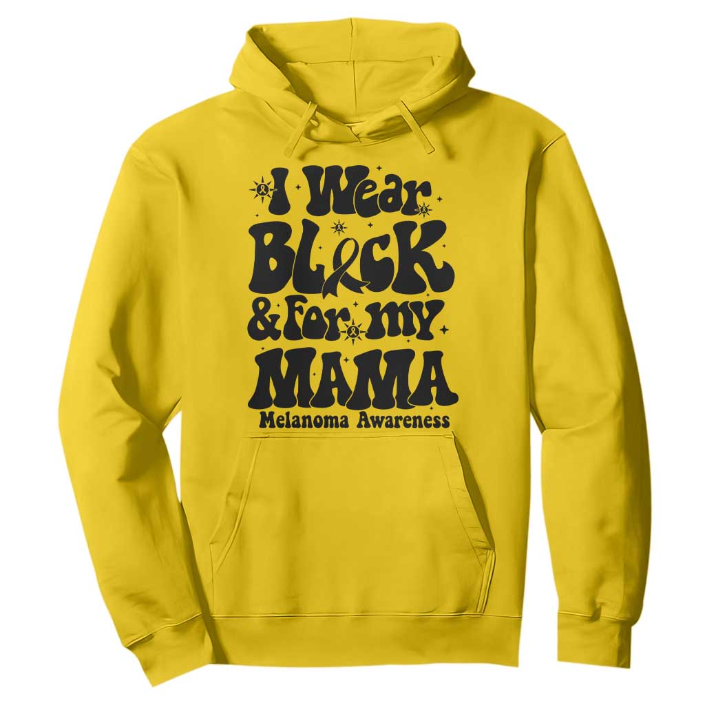 Melanoma Family Support Hoodie I Wear Black For My Mama TS12 Daisy Print Your Wear