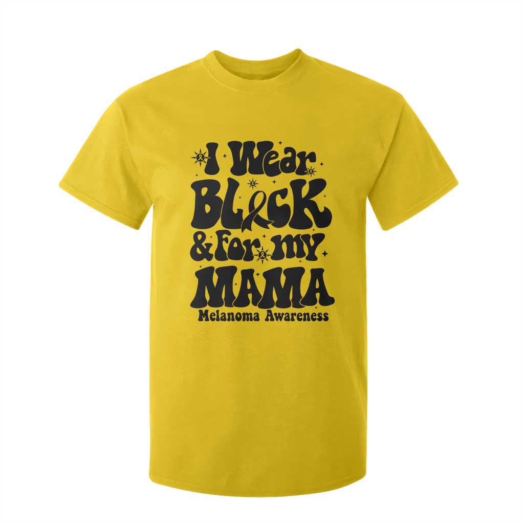 Melanoma Family Support T Shirt For Kid I Wear Black For My Mama TS12 Daisy Print Your Wear
