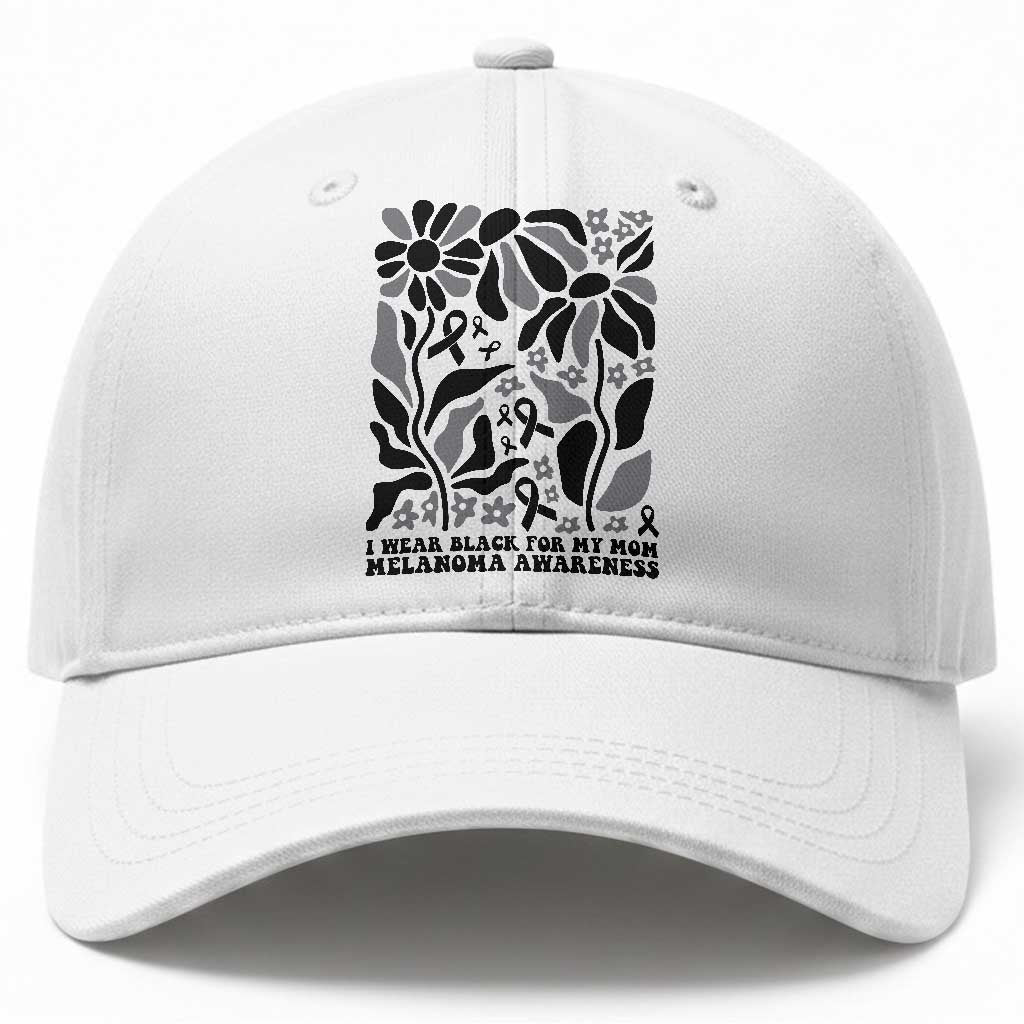 I Wear Black For My Mom Baseball Cap Melanoma Support Squad TS12 Print Your Wear