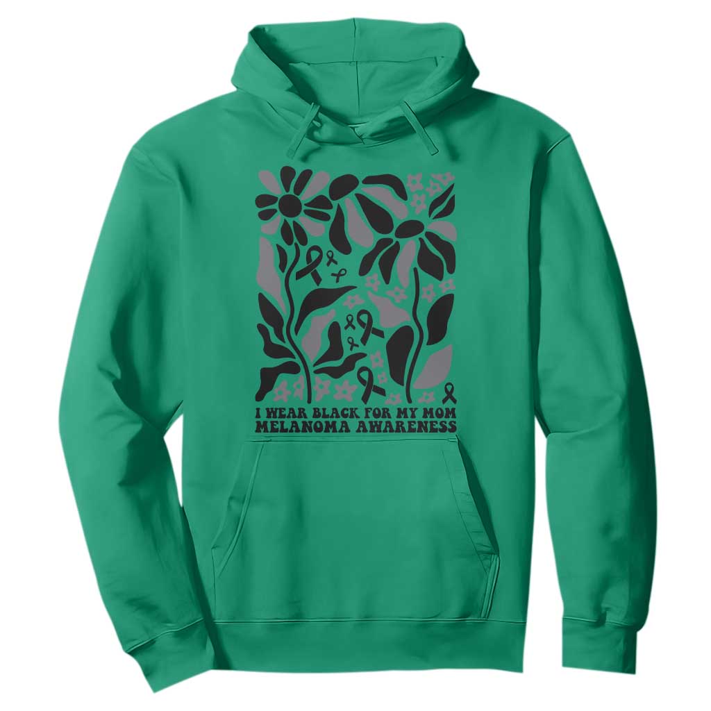 I Wear Black For My Mom Hoodie Melanoma Support Squad TS12 Irish Green Print Your Wear