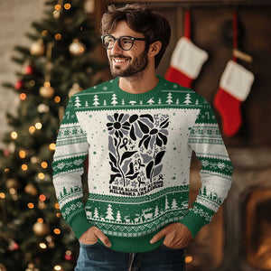 I Wear Black For My Mom Ugly Christmas Sweater Melanoma Support Squad TS12 Beige Green Print Your Wear