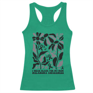 I Wear Black For My Mom Racerback Tank Top Melanoma Support Squad TS12 Irish Green Print Your Wear