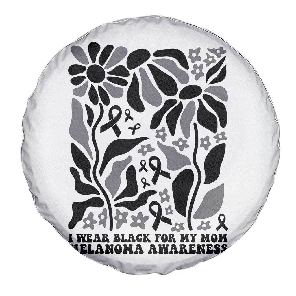 I Wear Black For My Mom Spare Tire Cover Melanoma Support Squad TS12 Print Your Wear