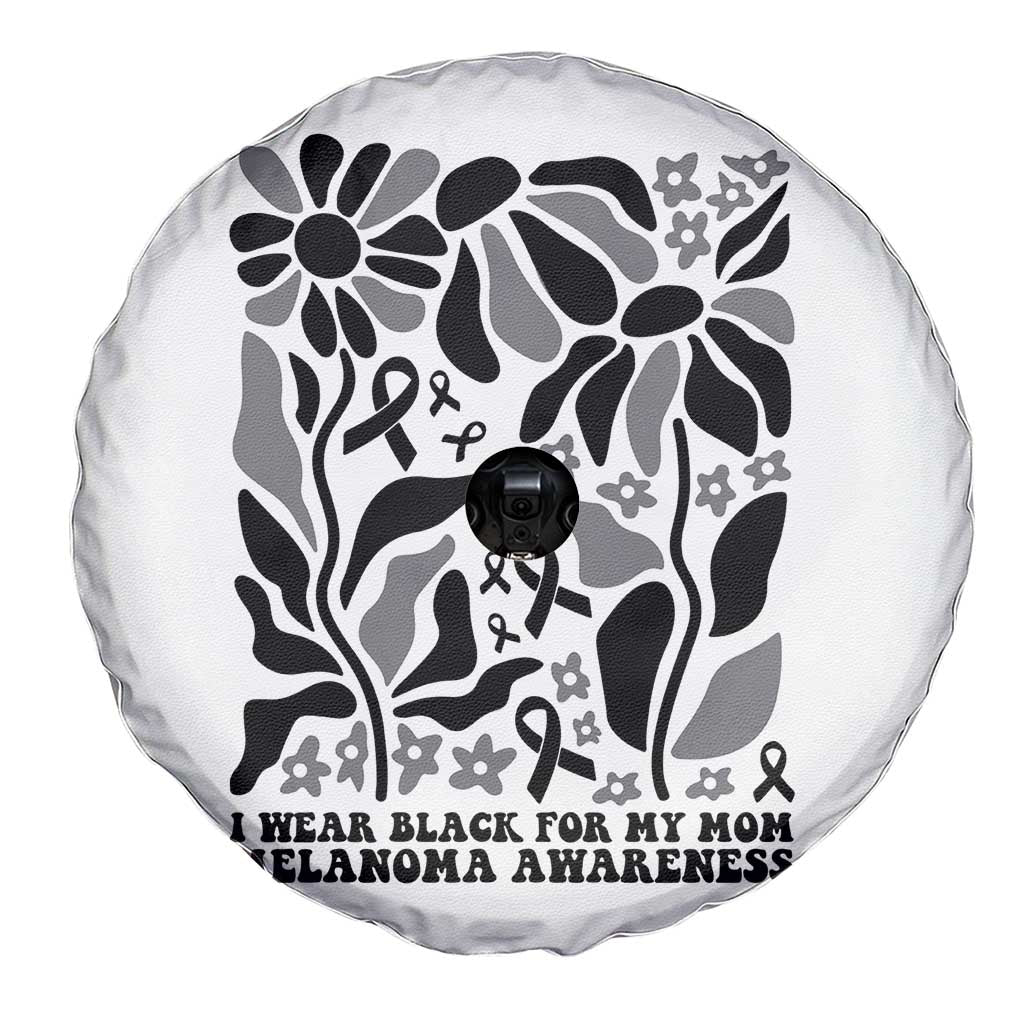 I Wear Black For My Mom Spare Tire Cover Melanoma Support Squad TS12 Print Your Wear
