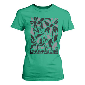 I Wear Black For My Mom T Shirt For Women Melanoma Support Squad TS12 Irish Green Print Your Wear