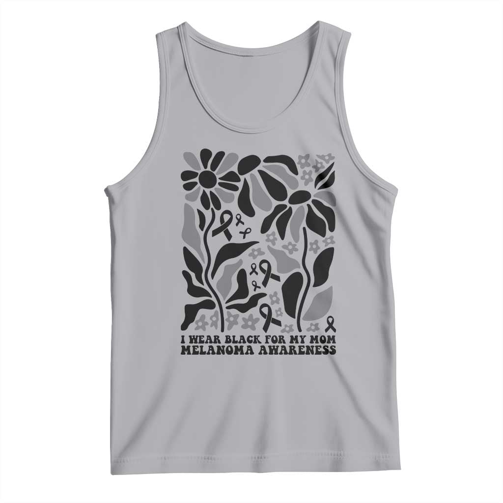 I Wear Black For My Mom Tank Top Melanoma Support Squad TS12 Athletic Heather Print Your Wear