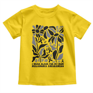 I Wear Black For My Mom Toddler T Shirt Melanoma Support Squad TS12 Daisy Print Your Wear