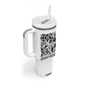 I Wear Black For My Mom Tumbler With Handle Melanoma Support Squad TS12 Print Your Wear