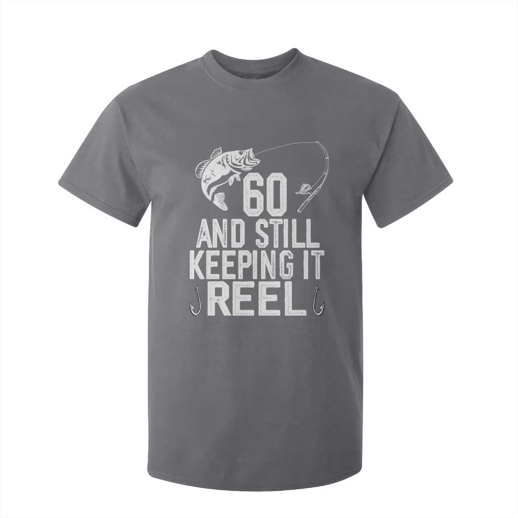 Personalized 60th Birthday Fishing T Shirt For Kid Custom Number Bday Still Keeping It Reel TS12 Charcoal Print Your Wear