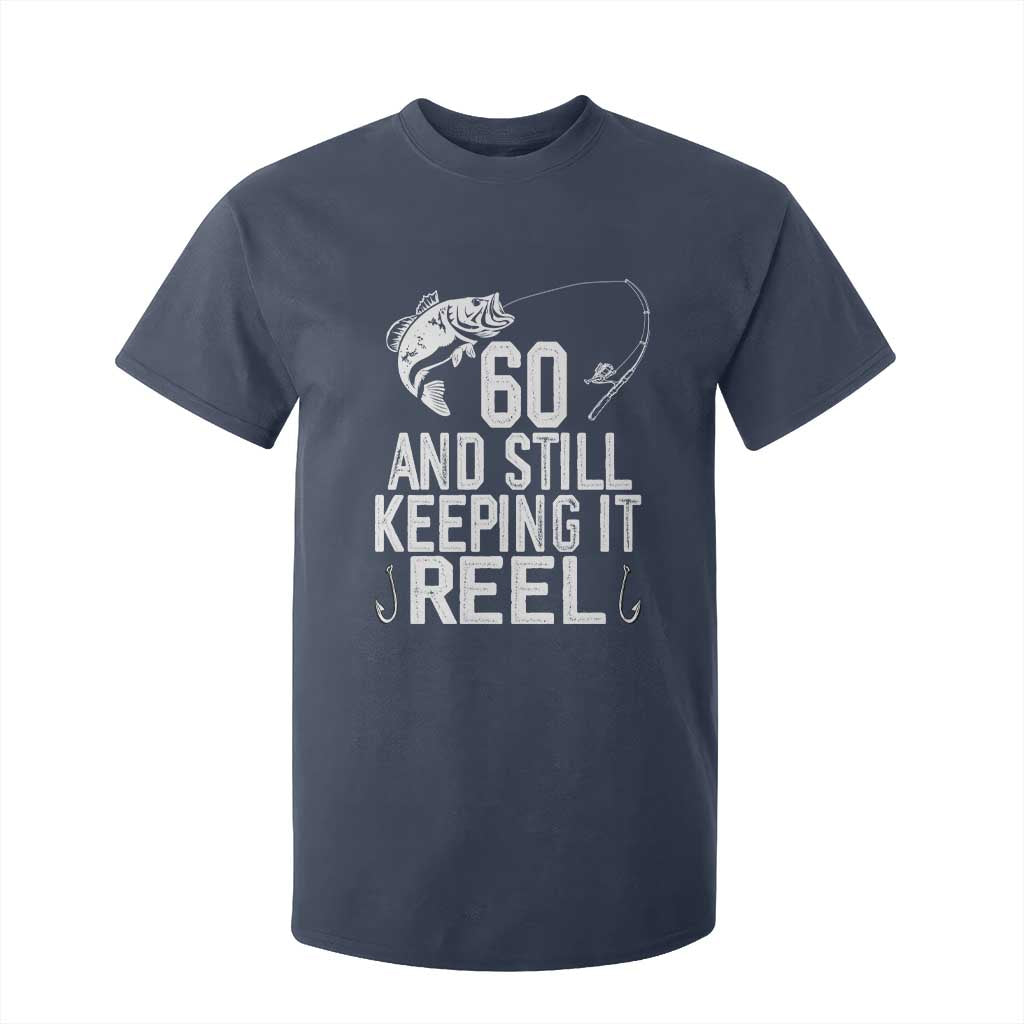 Personalized 60th Birthday Fishing T Shirt For Kid Custom Number Bday Still Keeping It Reel TS12 Navy Print Your Wear