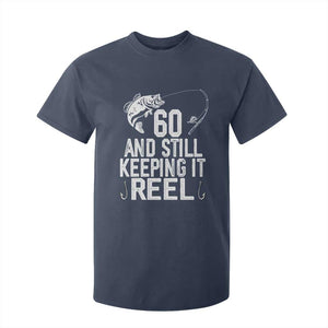 Personalized 60th Birthday Fishing T Shirt For Kid Custom Number Bday Still Keeping It Reel TS12 Navy Print Your Wear