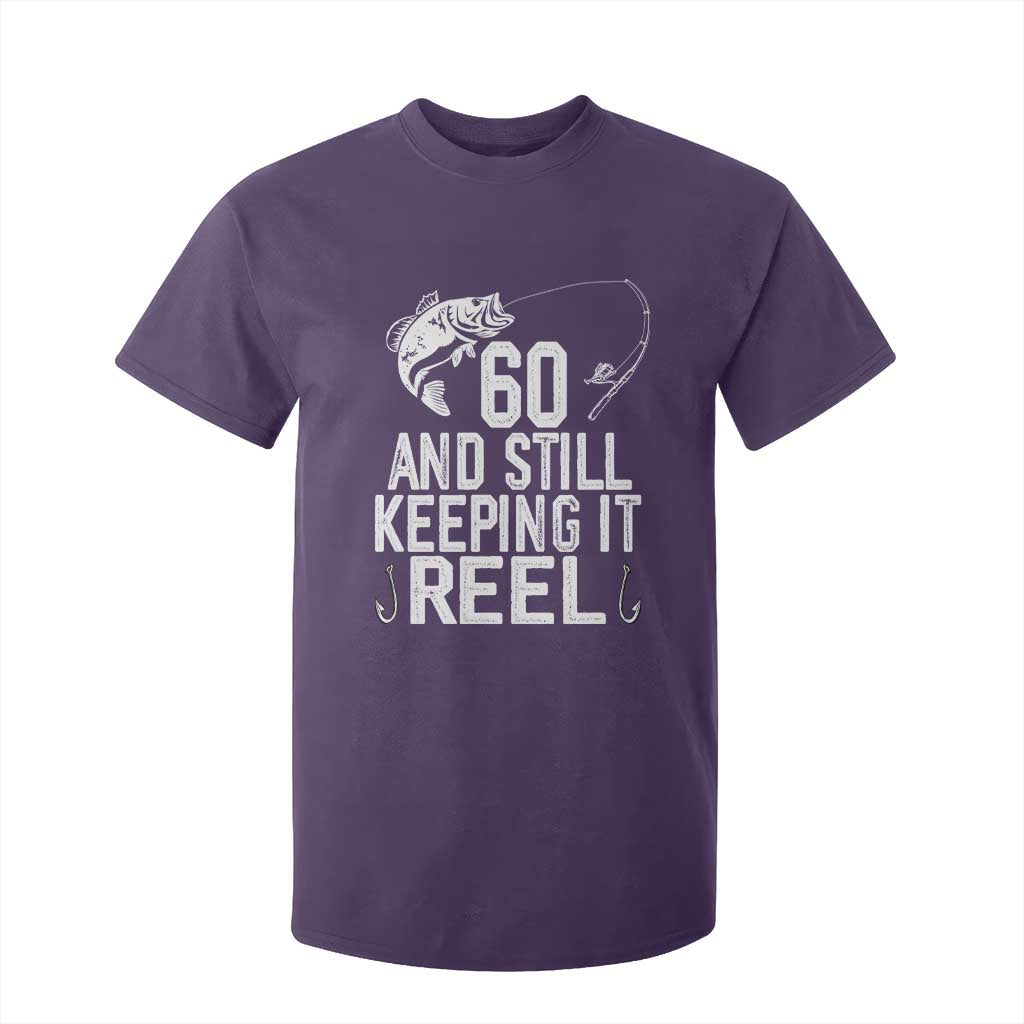 Personalized 60th Birthday Fishing T Shirt For Kid Custom Number Bday Still Keeping It Reel TS12 Purple Print Your Wear