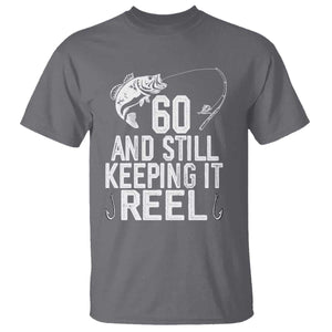 Personalized 60th Birthday Fishing T Shirt Custom Number Bday Still Keeping It Reel TS12 Charcoal Print Your Wear