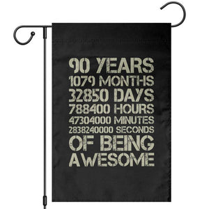 90 Years Of Being Awesome Garden Flag 90th Birthday Gift Idea TS12 Black Print Your Wear