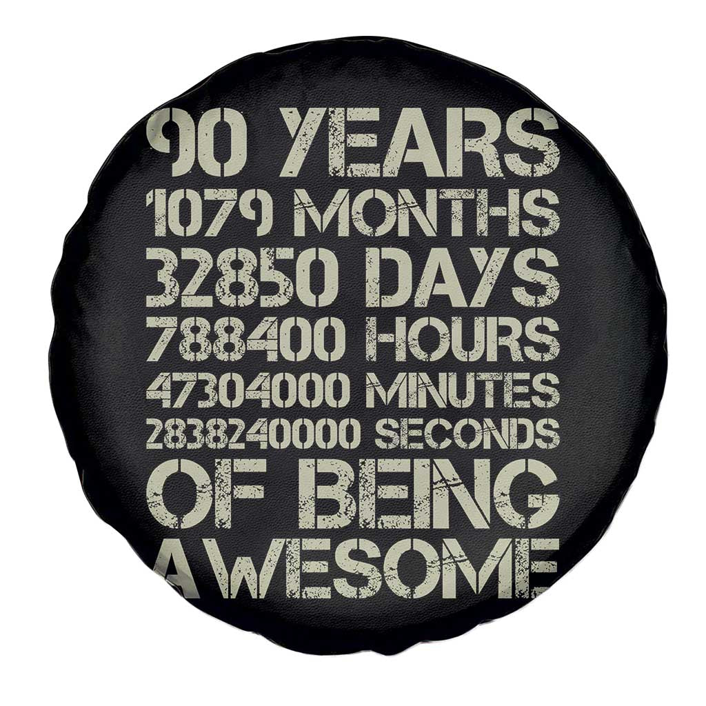 90 Years Of Being Awesome Spare Tire Cover 90th Birthday Gift Idea TS12 Print Your Wear