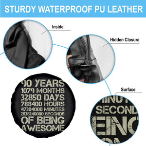 90 Years Of Being Awesome Spare Tire Cover 90th Birthday Gift Idea TS12 Print Your Wear
