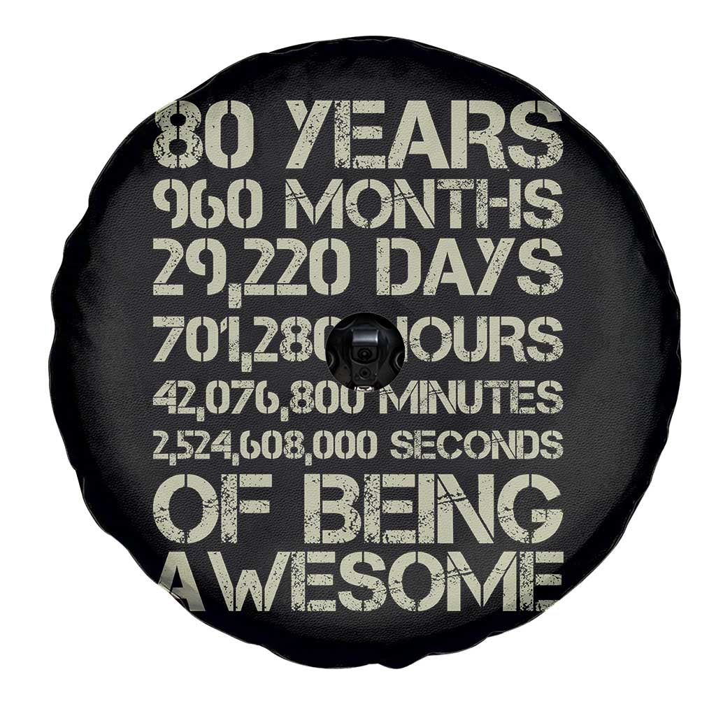 Vintage 80th Birthday Gift Spare Tire Cover 80 Years Of Being Awesome TS12 Print Your Wear