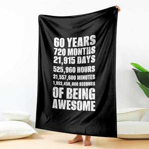 Cheers To 60 Years Birthday Throw Blanket Sixty Years Of Awesome TS12 Print Your Wear