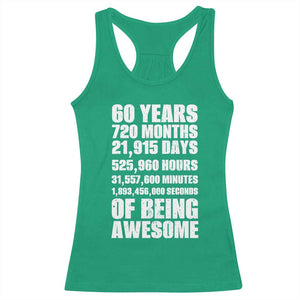 Cheers To 60 Years Birthday Racerback Tank Top Sixty Years Of Awesome TS12 Irish Green Print Your Wear