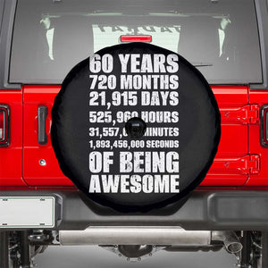 Cheers To 60 Years Birthday Spare Tire Cover Sixty Years Of Awesome TS12 Black Print Your Wear