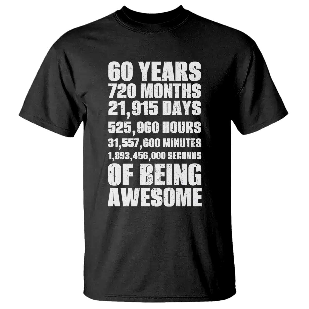 Cheers To 60 Years Birthday T Shirt Sixty Years Of Awesome TS12 Black Print Your Wear