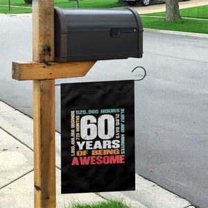 Retro 60 Years Of Being Awesome Garden Flag 60th Birthday Gift Idea TS12 Print Your Wear