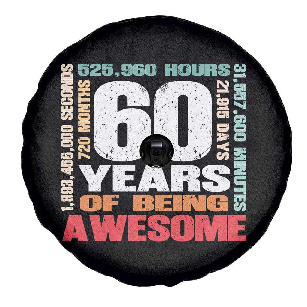 Retro 60 Years Of Being Awesome Spare Tire Cover 60th Birthday Gift Idea TS12 Print Your Wear