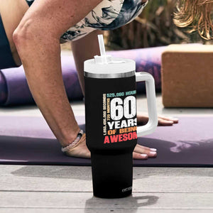 Retro 60 Years Of Being Awesome Tumbler With Handle 60th Birthday Gift Idea TS12 Print Your Wear