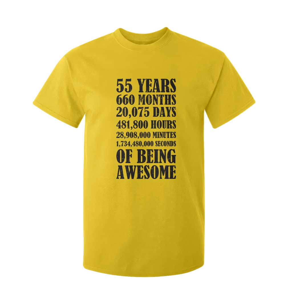 55th Milestone Birthday T Shirt For Kid 55 Years Of Being Awesome Graphic TS12 Daisy Print Your Wear