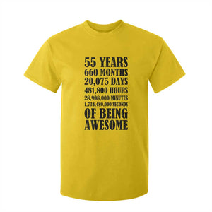 55th Milestone Birthday T Shirt For Kid 55 Years Of Being Awesome Graphic TS12 Daisy Print Your Wear