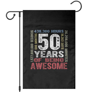 Vintage 50 Years Of Being Awesome Garden Flag 50th Birthday Legend Gift Idea TS12 Black Print Your Wear