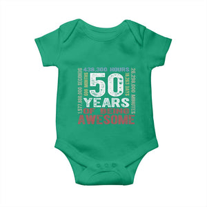 Vintage 50 Years Of Being Awesome Baby Onesie 50th Birthday Legend Gift Idea TS12 Irish Green Print Your Wear