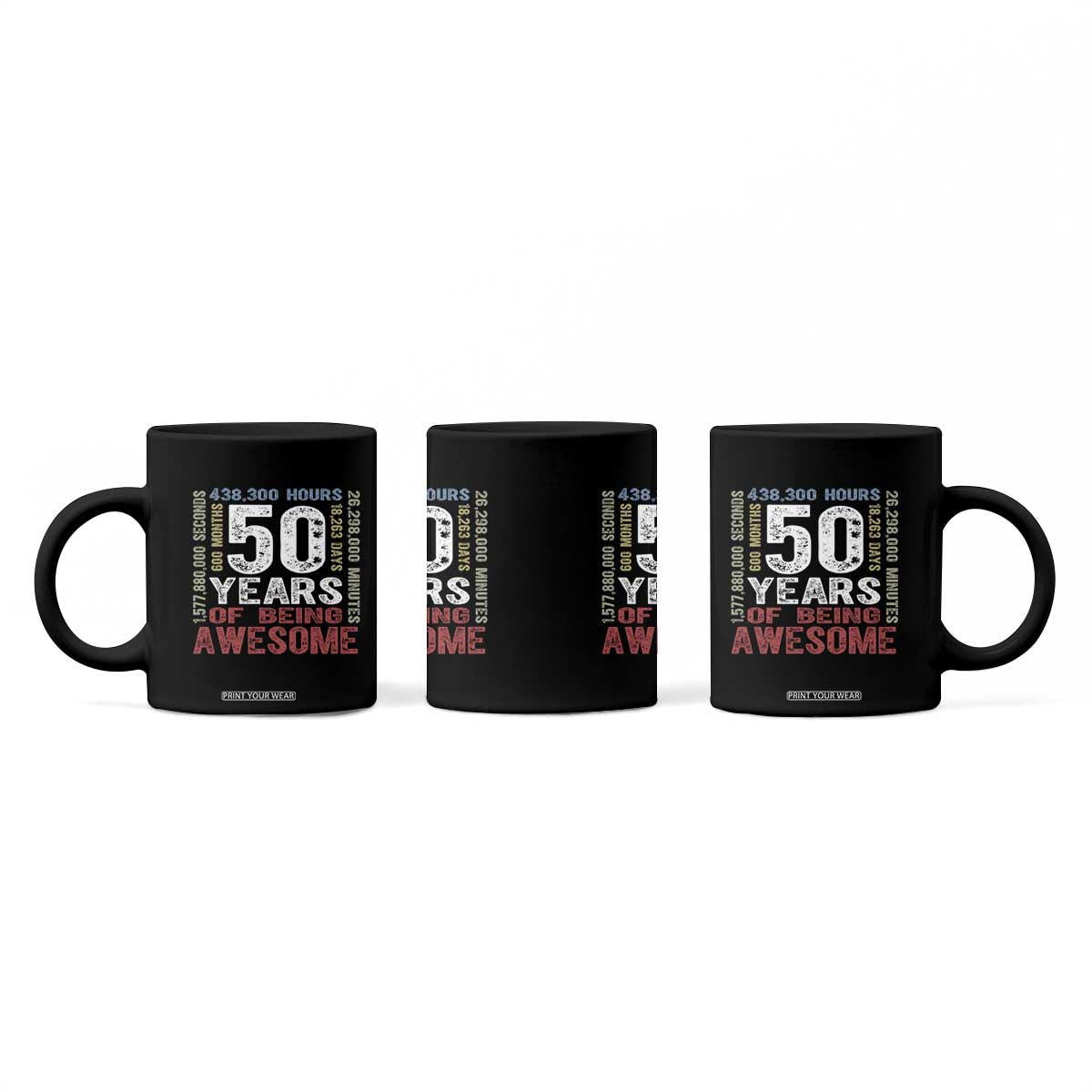 Vintage 50 Years Of Being Awesome Coffee Mug 50th Birthday Legend Gift Idea TS12 Print Your Wear