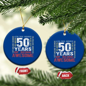 Vintage 50 Years Of Being Awesome Ceramic Ornament 50th Birthday Legend Gift Idea TS12 1pc Blue Print Your Wear