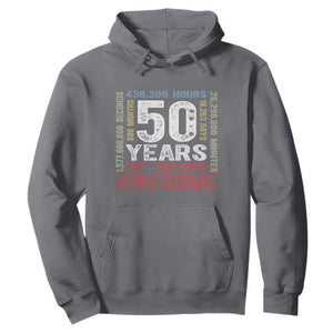 Vintage 50 Years Of Being Awesome Hoodie 50th Birthday Legend Gift Idea TS12 Charcoal Print Your Wear