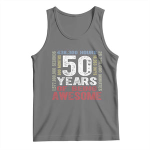 Vintage 50 Years Of Being Awesome Tank Top 50th Birthday Legend Gift Idea TS12 Black Heather Print Your Wear