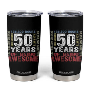 Vintage 50 Years Of Being Awesome Tumbler Cup 50th Birthday Legend Gift Idea TS12 Black Print Your Wear