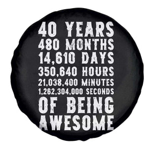 40 Years of Being Awesome Spare Tire Cover Vintage 1986 Fortieth Birthday Graphic TS12 Print Your Wear